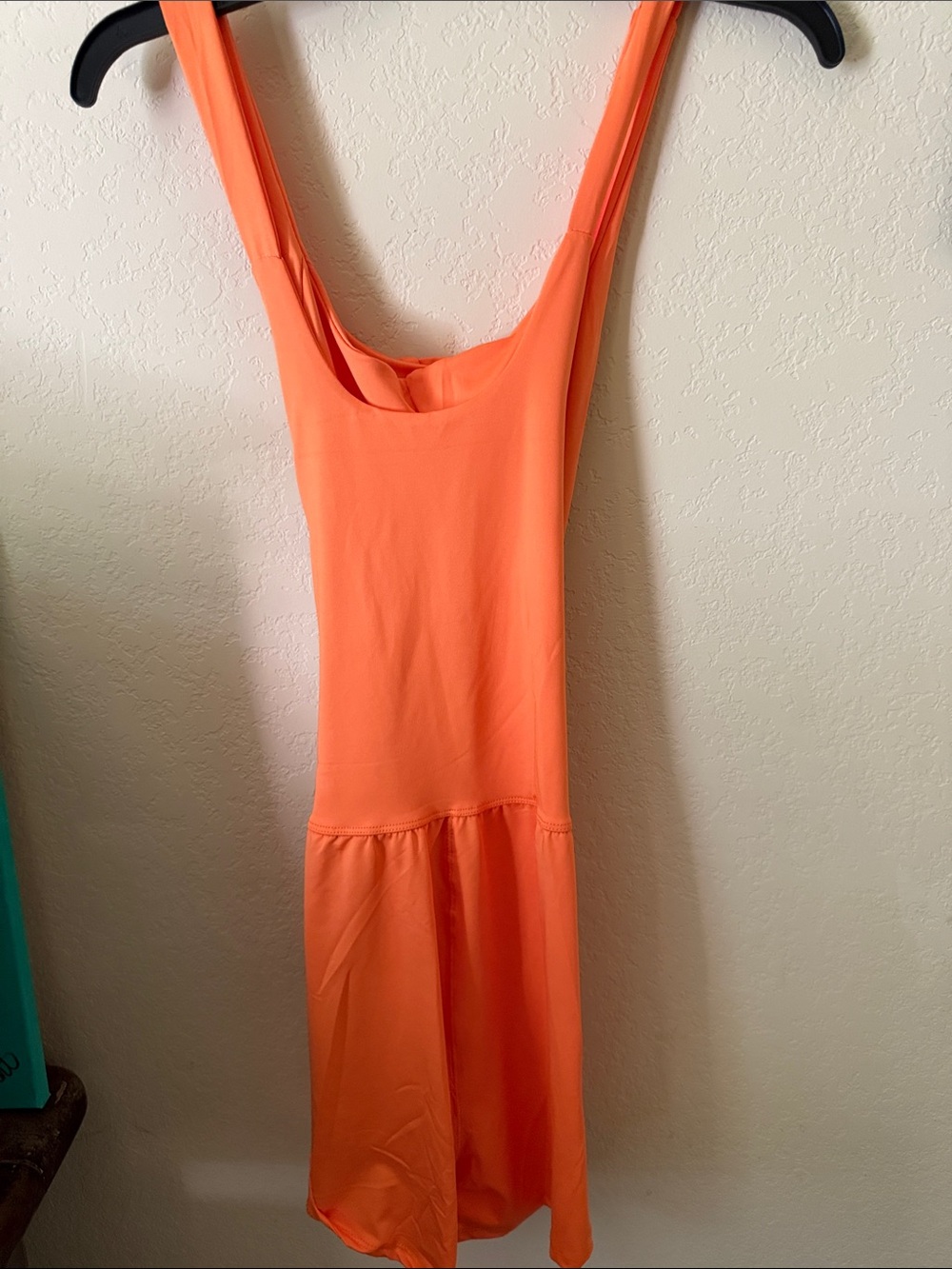 Sleeveless Orange Scoop-Neck Women's Dress